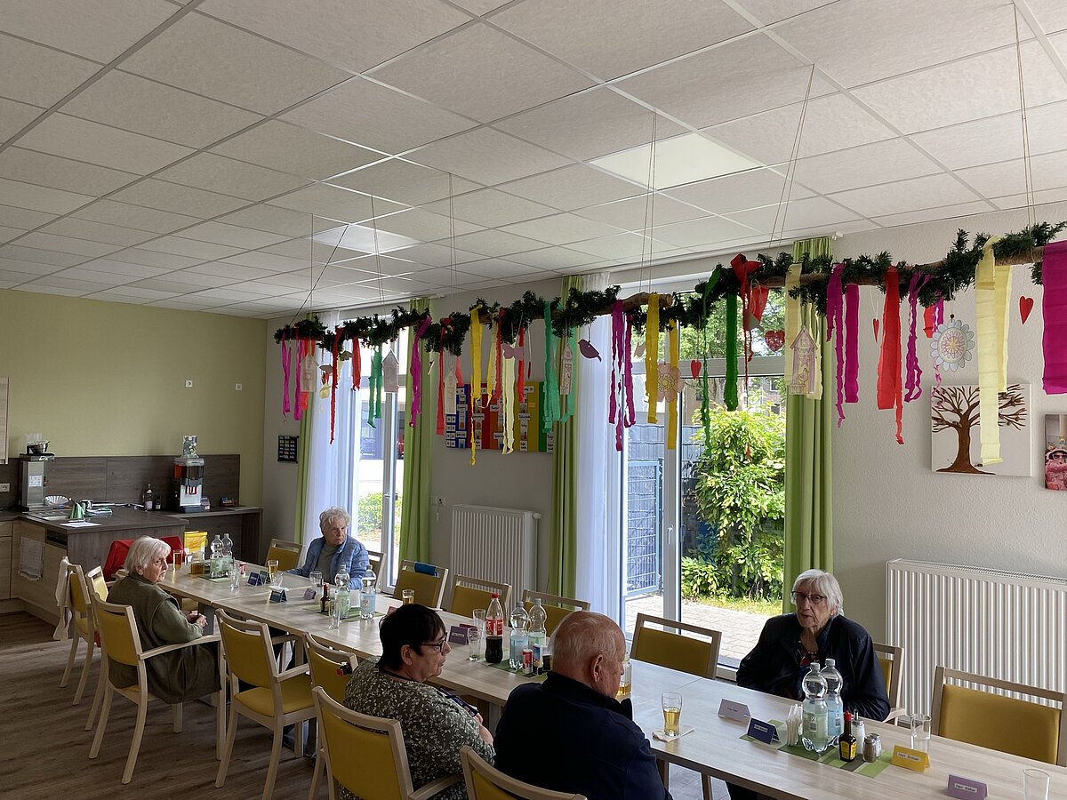Geschmücktes Bistro in der Tagespflege Weisweiler